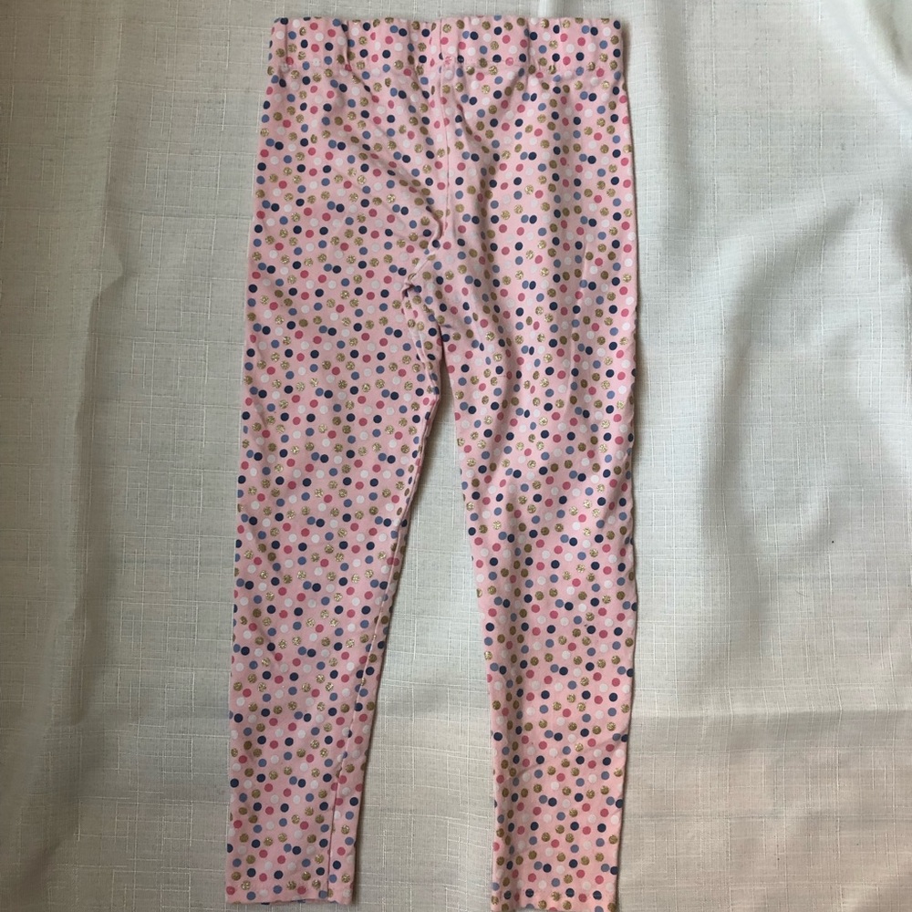 Cynthia Rowley pink tights/with different color polka dots